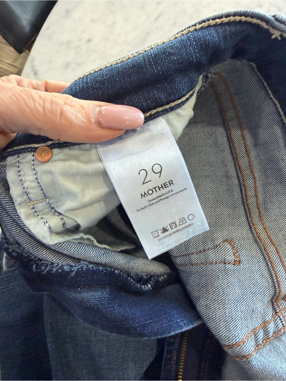 MOTHER High Waisted Runaway Jeans 29 Start Your Engines Flare WORN 1x Like new! - Picture 9 of 9
